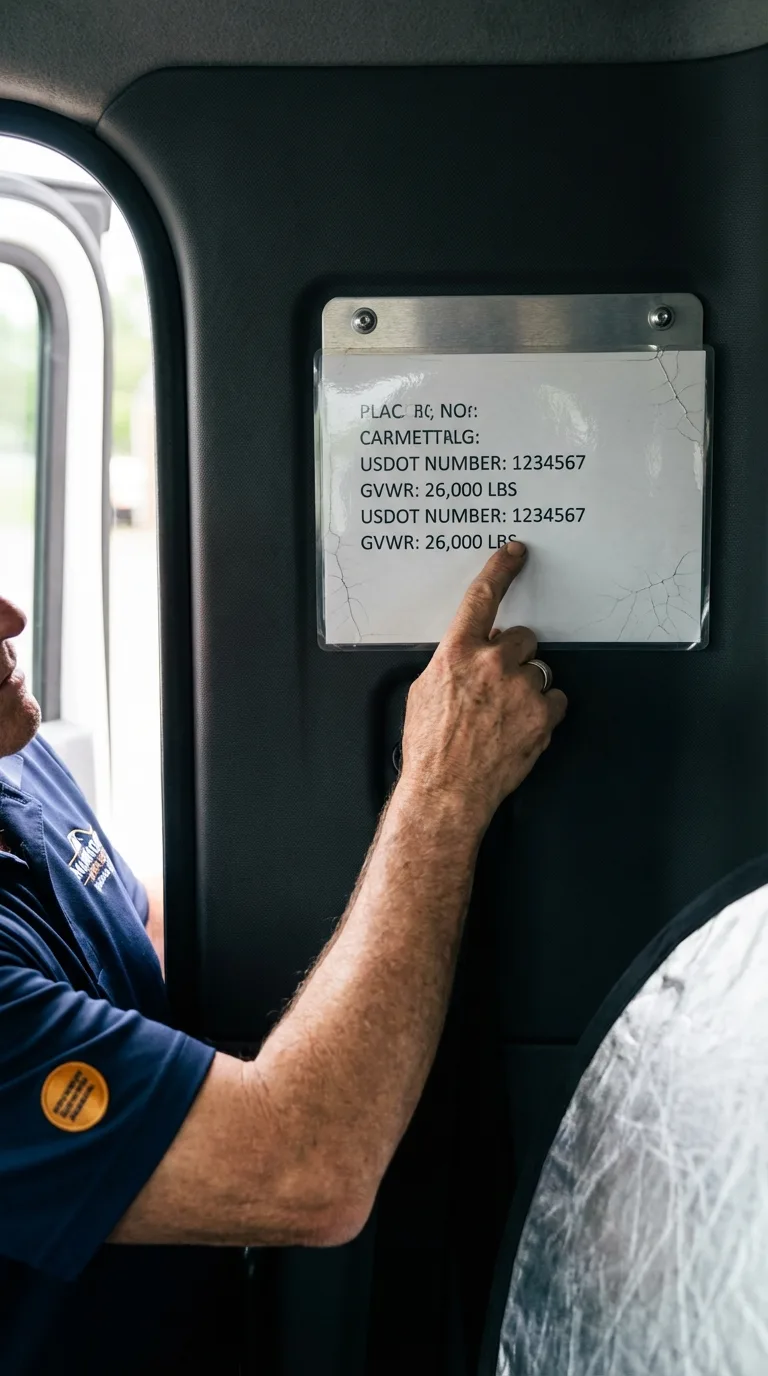 USDOT licensing placard verification in Titusville